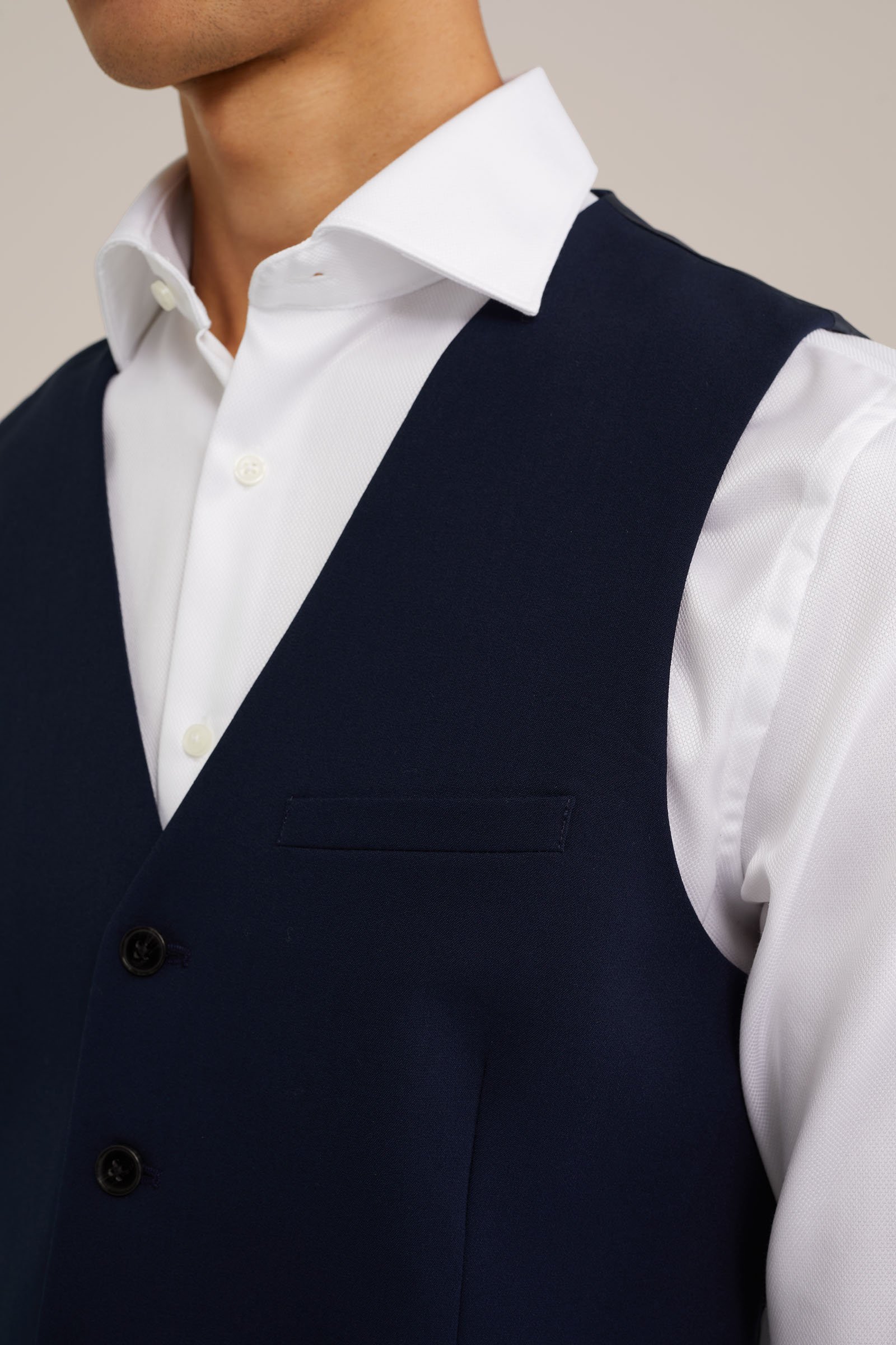 slim fit gilet Fundamentals Donkerblauw