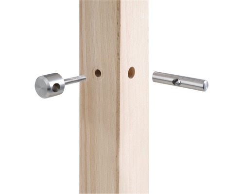 Ronde staafhouder/inzetstuk roestvrij staal V2A (verpakking = 5 stuks)