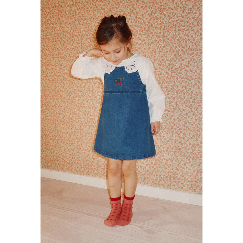 Køb Konges Sløjd Denim Blue Magot Strap Kjole GOTS | Luksusbaby