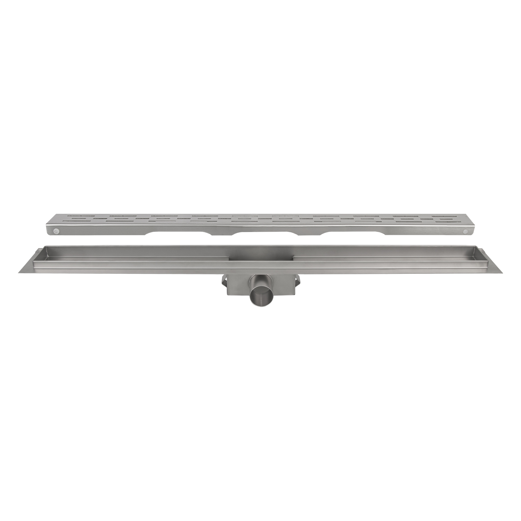Differnz RVS douchegoot 80x7cm met flens