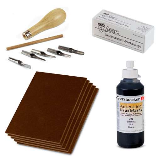 Linolschnitt Set