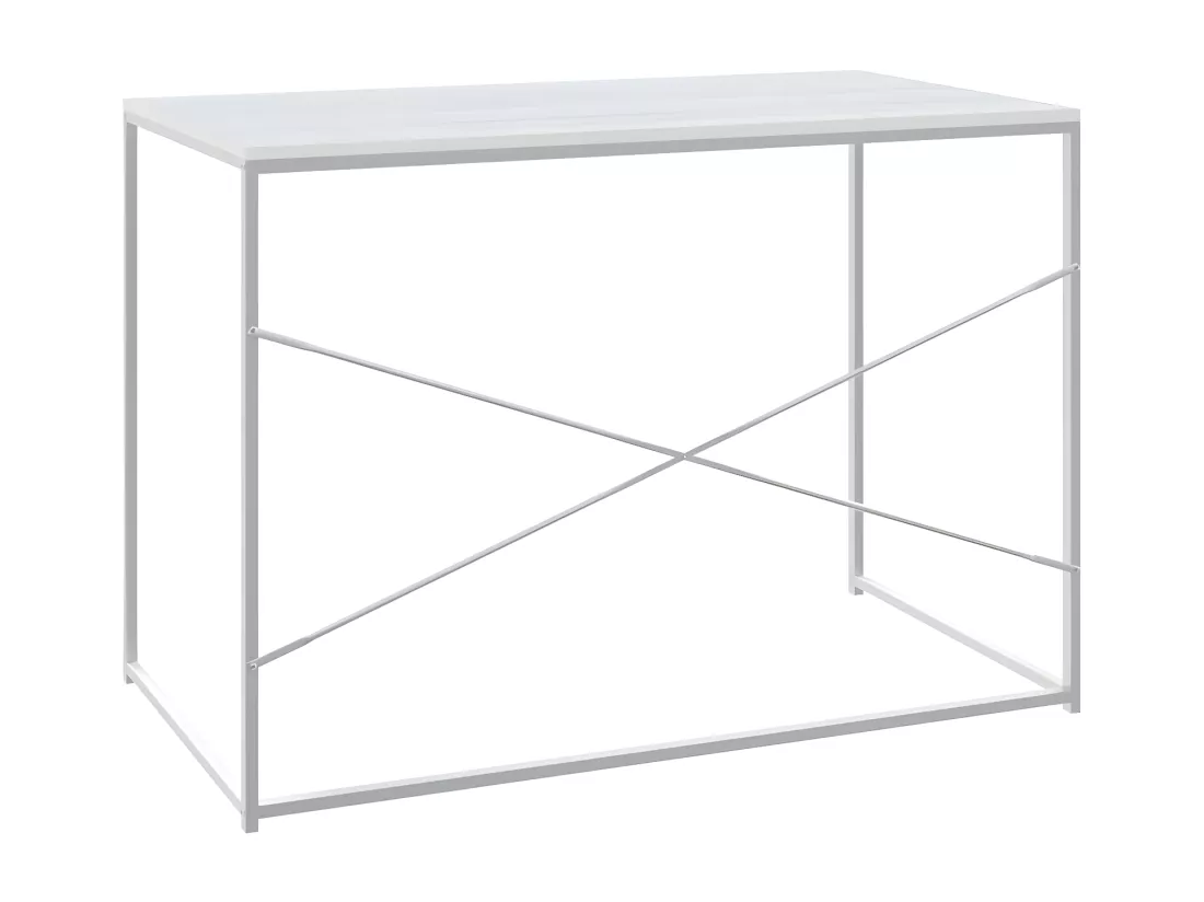 Bureau d'ordinateur Blanc 110x60x70 cm Aggloméré