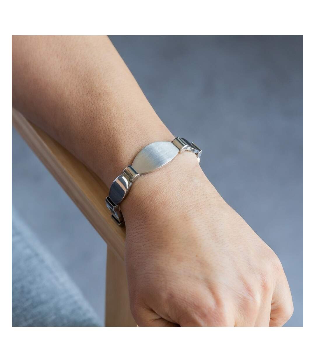 Gourmette Bracelet Homme en Acier