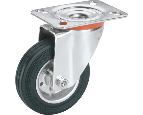Tarrox transportmaterieel zwenkwiel, tot 50 kg, met plaat, 80 x 107 x 25 mm