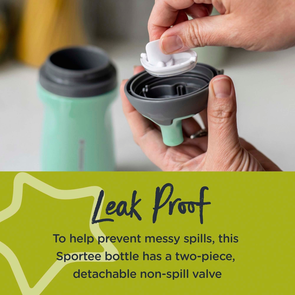 Tommee Tippee Isolierte Sportee Trinkflasche ab 12 Monaten, 2er-Pack, Grün & Türkis
