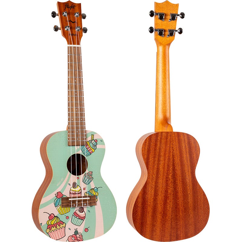 Flight Art Series AUC-33 Cupcake concert ukelele met gigbag