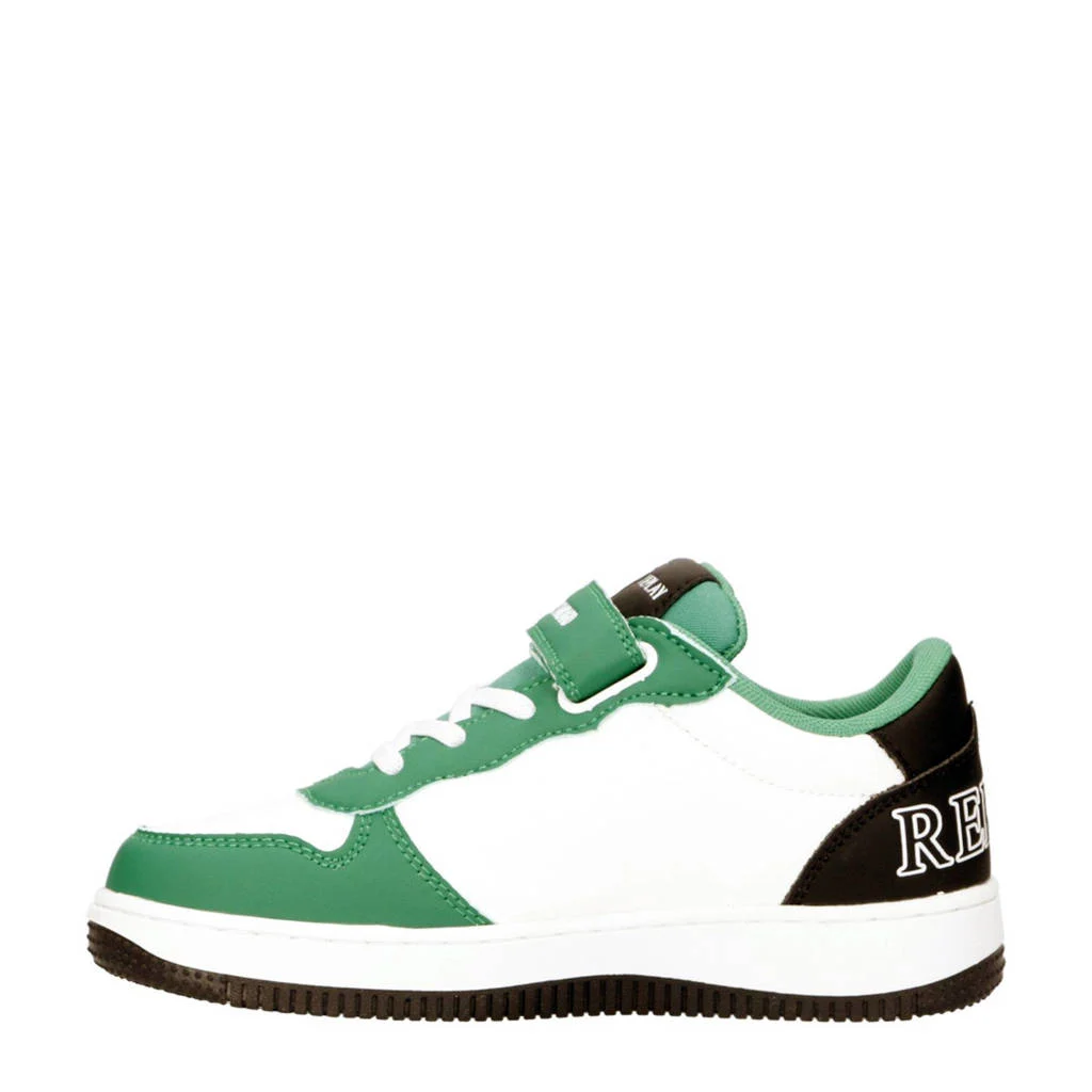 REPLAY Epic jr low-V 13sneakers wit/groen