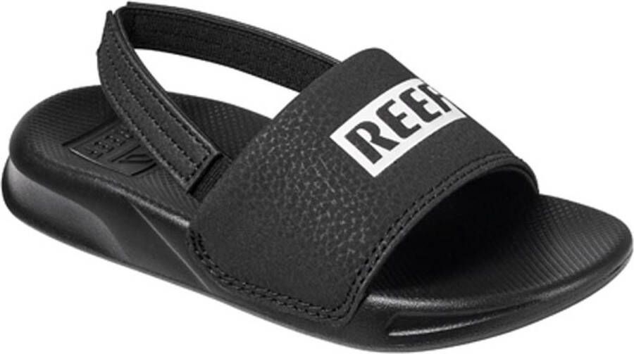 Reef badslippers met hielbandje zwart Jongens Rubber Logo 26