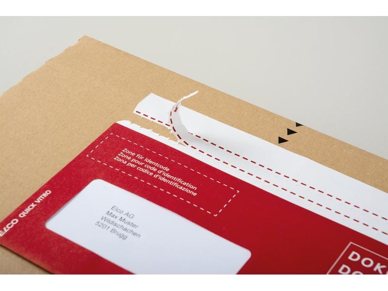 ELCO Dokumententasche aus Papier C5/6 Fenster links, 250 St Umweltfreundliche Dokumententaschen