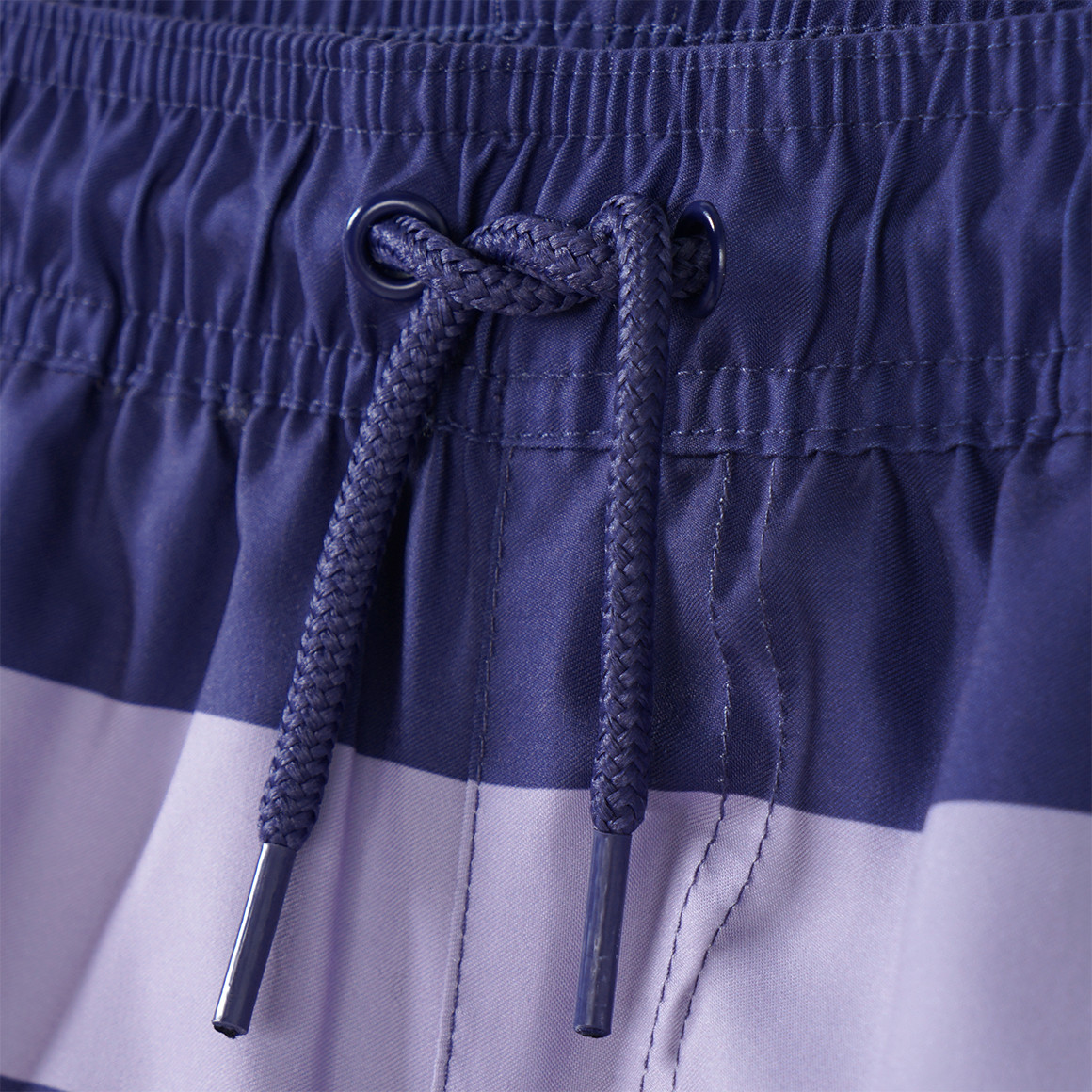 Famy Jungen Badeshorts mit Streifen dunkellila / helllila