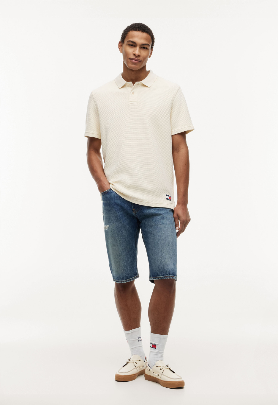 Tommy Jeans Washed Waffle Polo