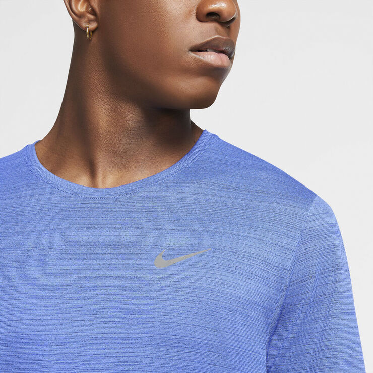 Nike Dri Fit Miler Lobe T Shirt Blå