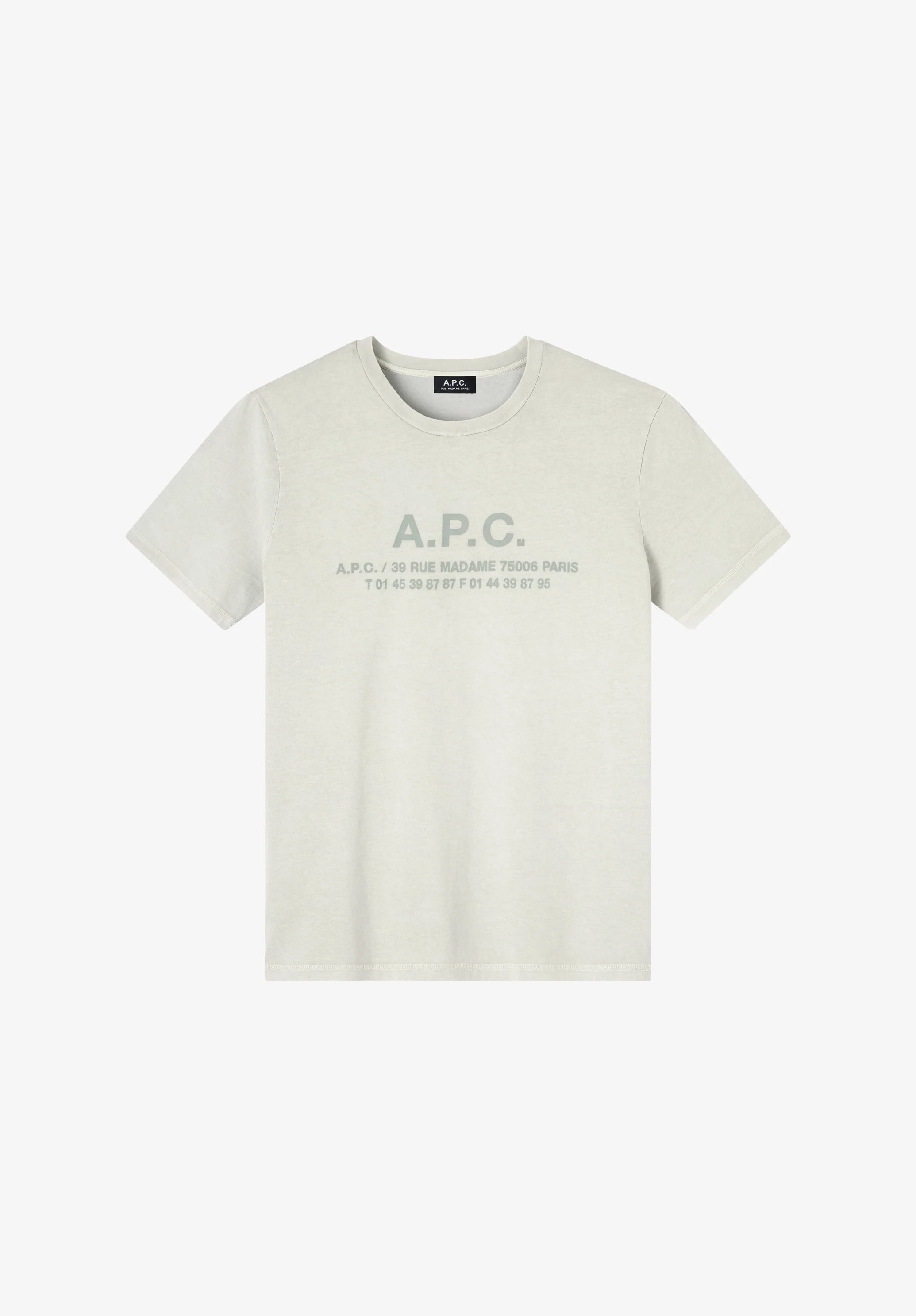 t-shirt manches courtes adresse - Vert pale