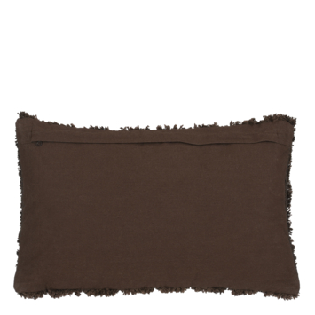 Kussen streep donker bruin 55 x 35 cm
