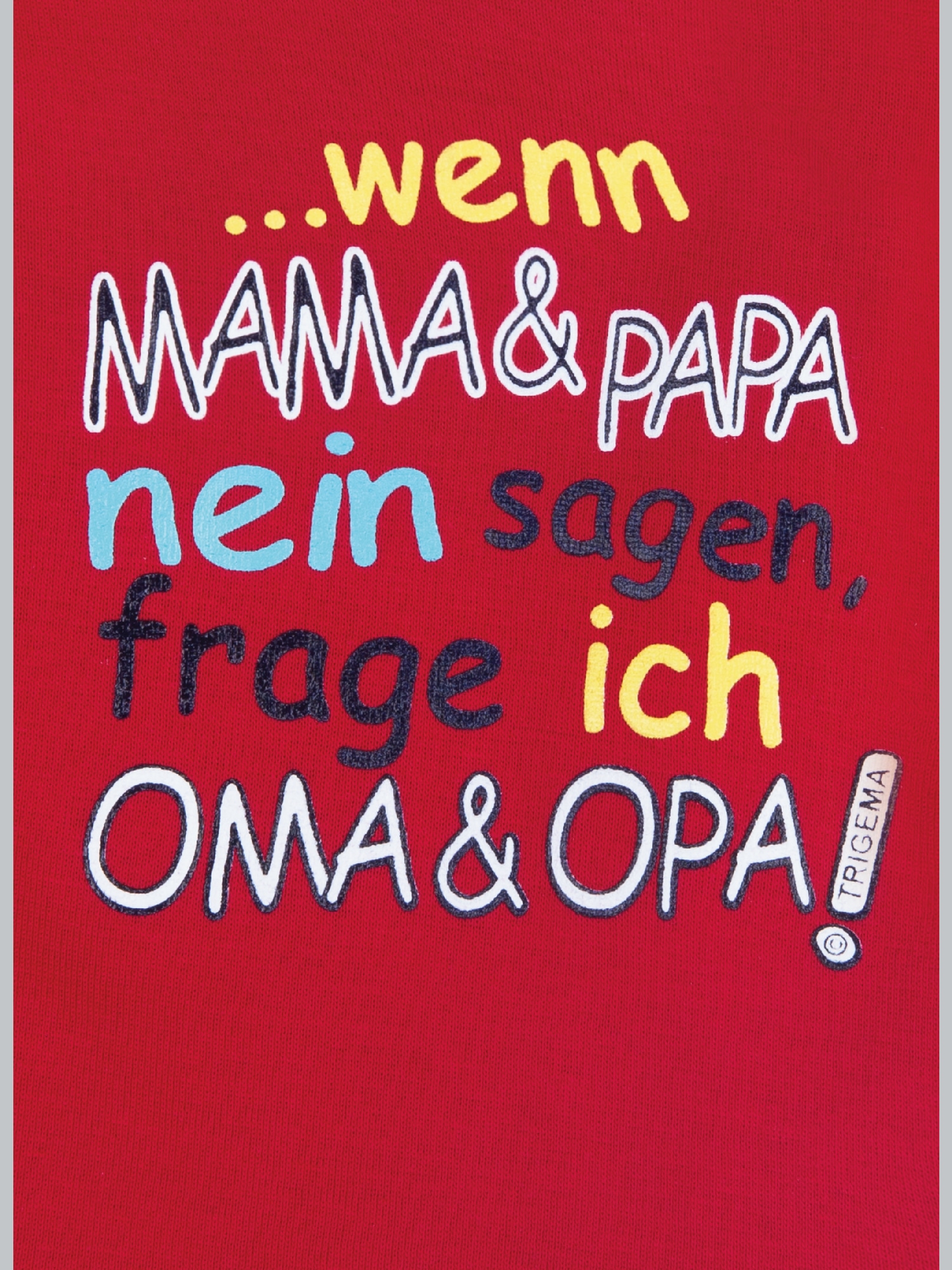 Shirt Feinripp Oma & Opa Kirsch