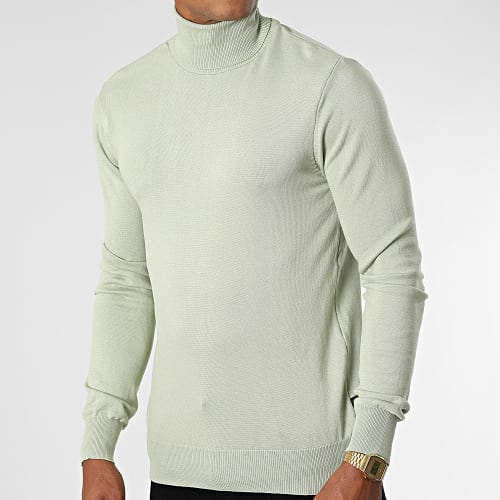 Pull Col Roulé AVR-176 Vert Clair