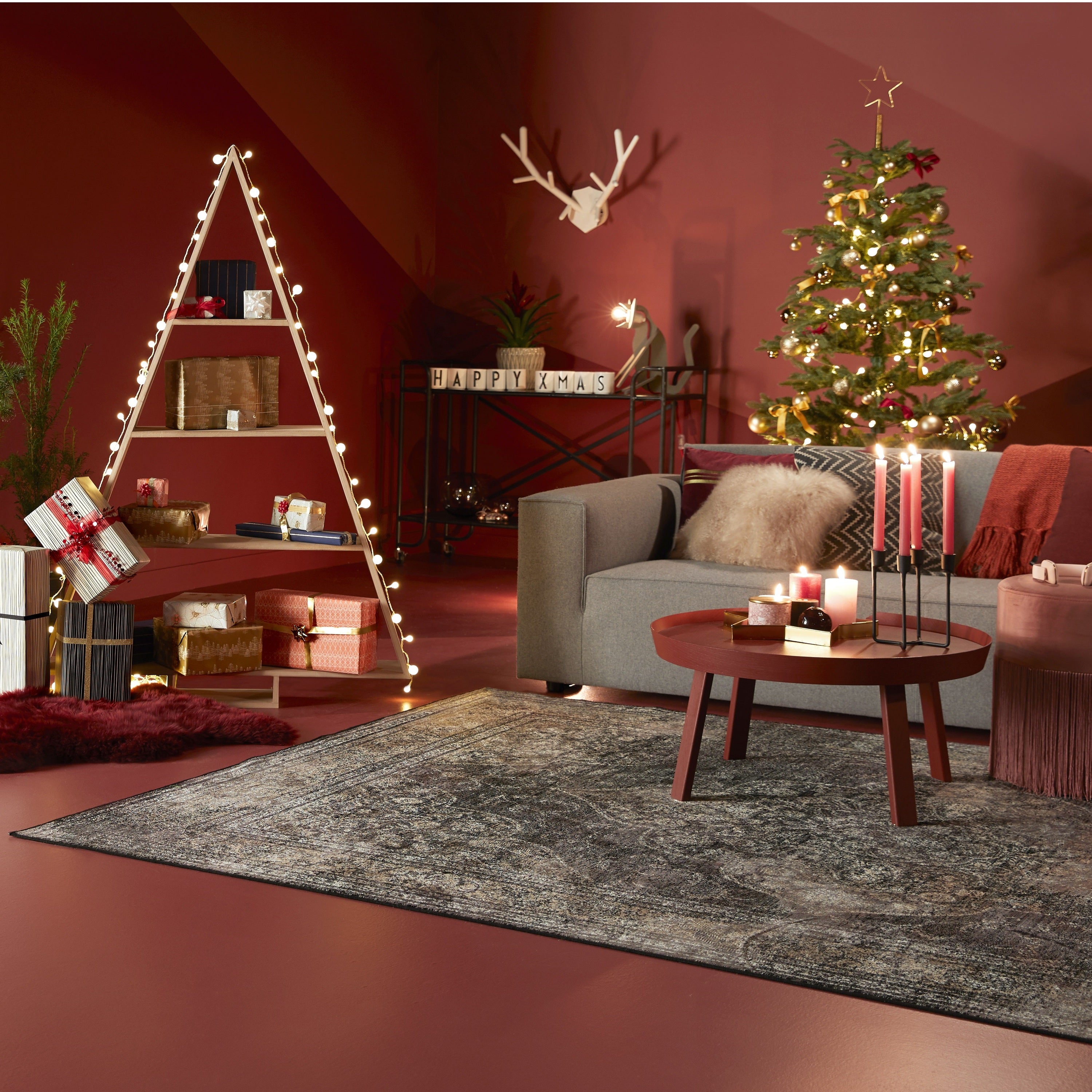 Dutchbone Rugged Vloerkleed 200 x 300 cm - Bruin