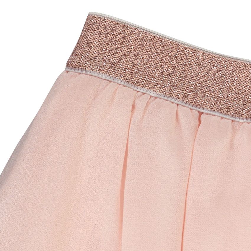 Jupe patineuse en crêpe avec étoiles pailletées pour fille - Rose