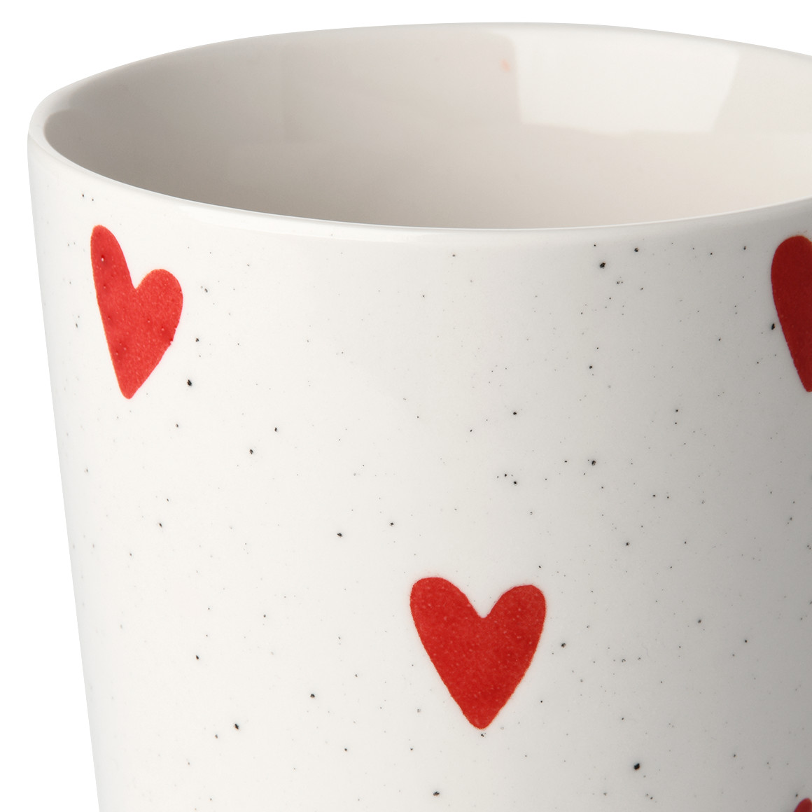 My Home Tasse mit Herzhenkel weiss / rot