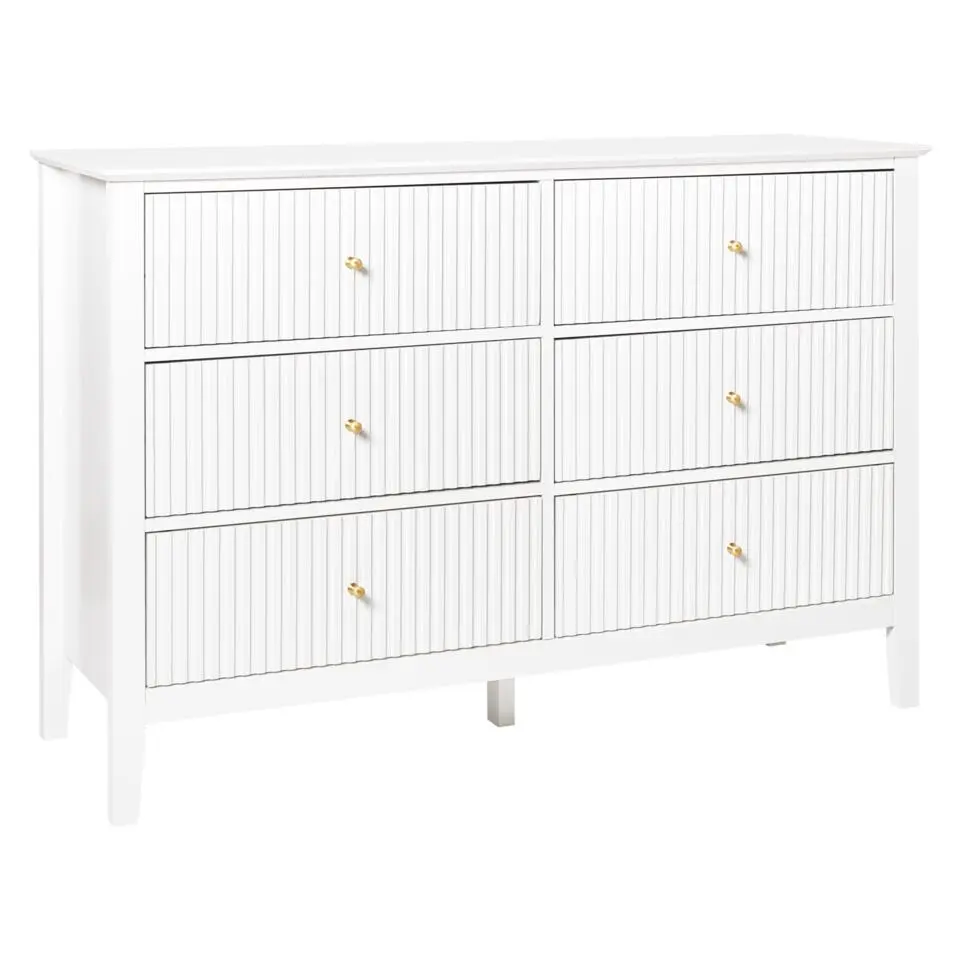 ASSISI - Dressoir 6 lades - Wit - MDF