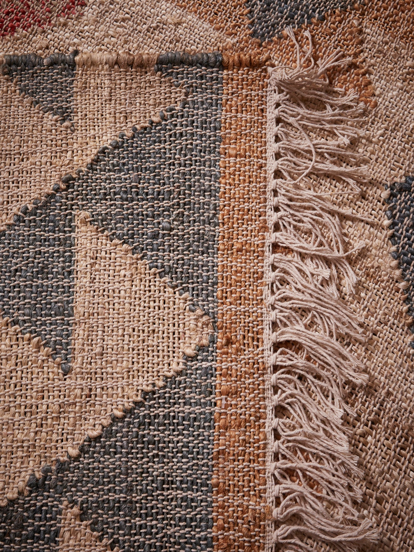 Tapis jute coloré