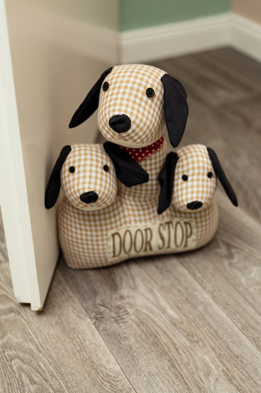 Türstopper 3-KÖPFIGER HUND FLUFFY - beige