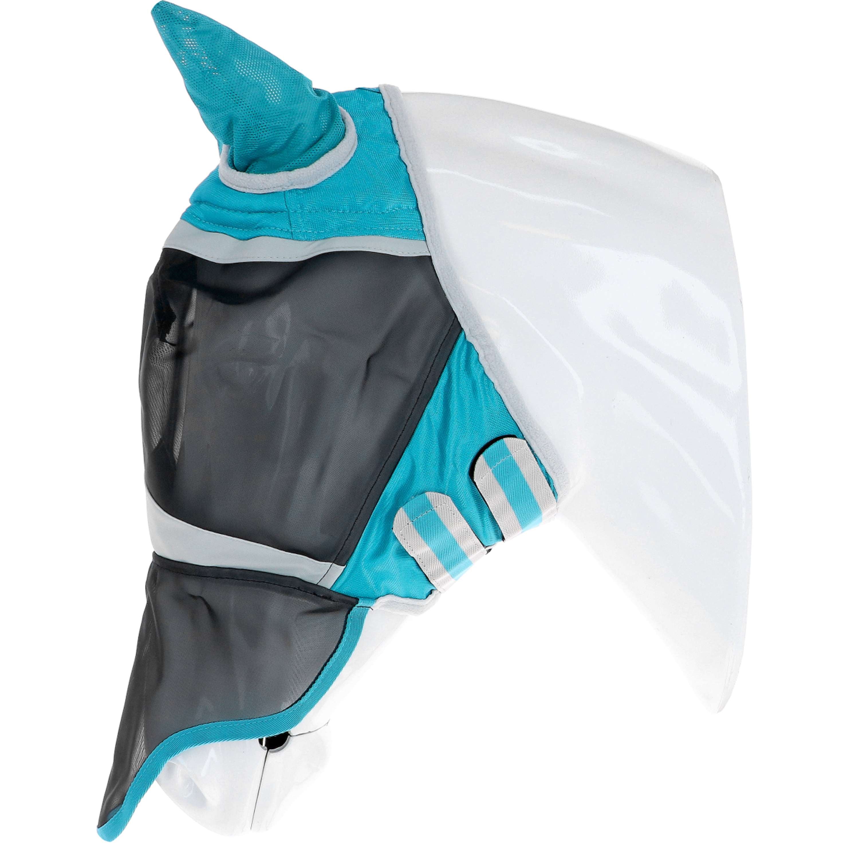 Shires Vliegenmasker met Oren & Neus Fine Mesh Teal