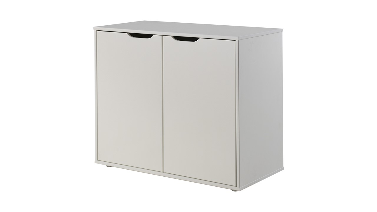 Halfhoogslaper Scott met bureau en 2 commodes wit