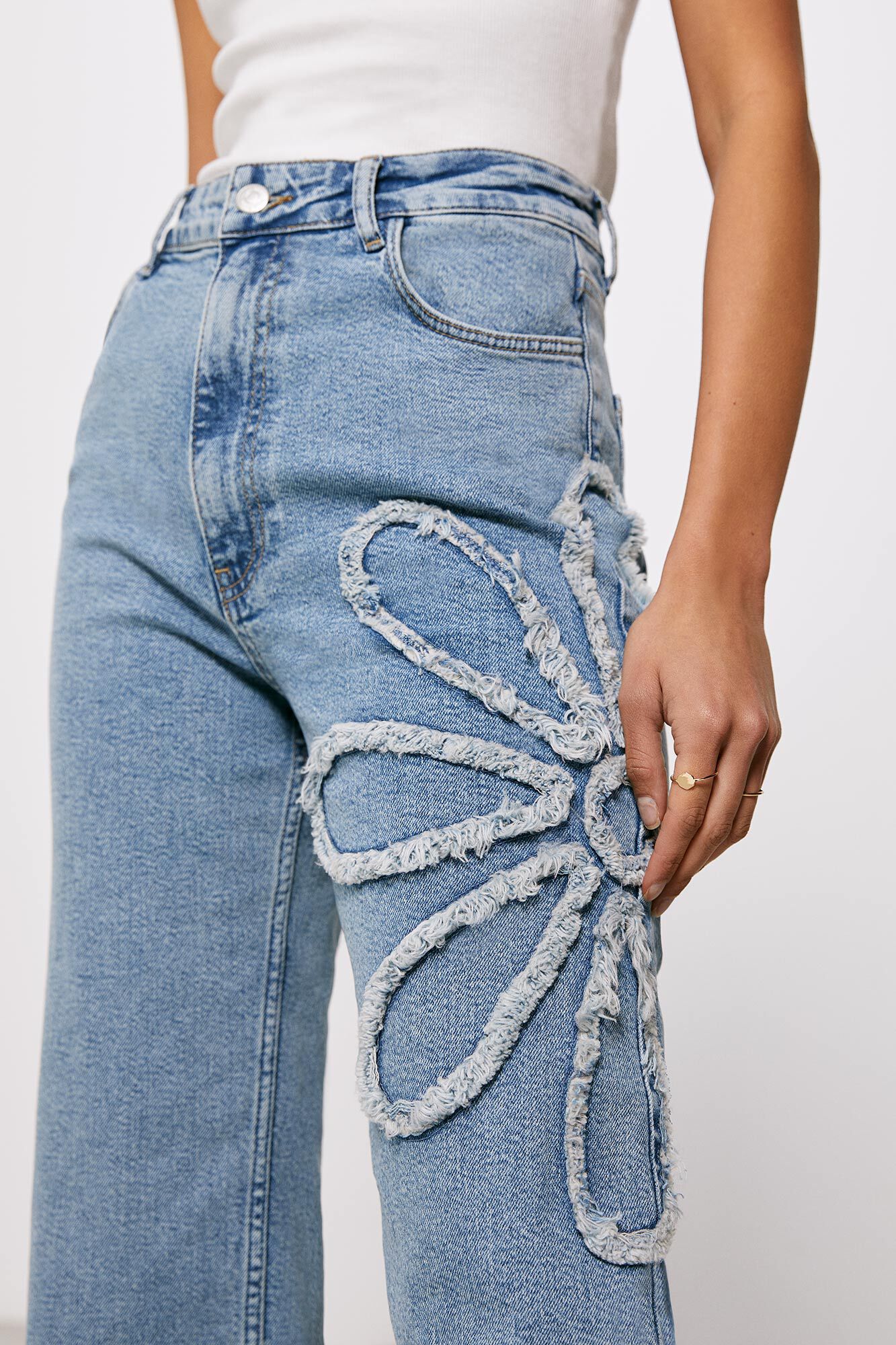 Fleur Jeans - azul médio