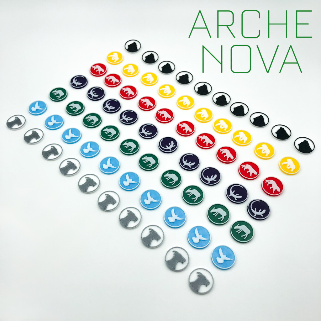 Ark Nova – Jetons Animaux - Jeu de base (70 pcs)