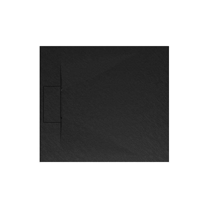 Receveur de douche 80 x 90 cm, effet pierre anthracite, Schulte