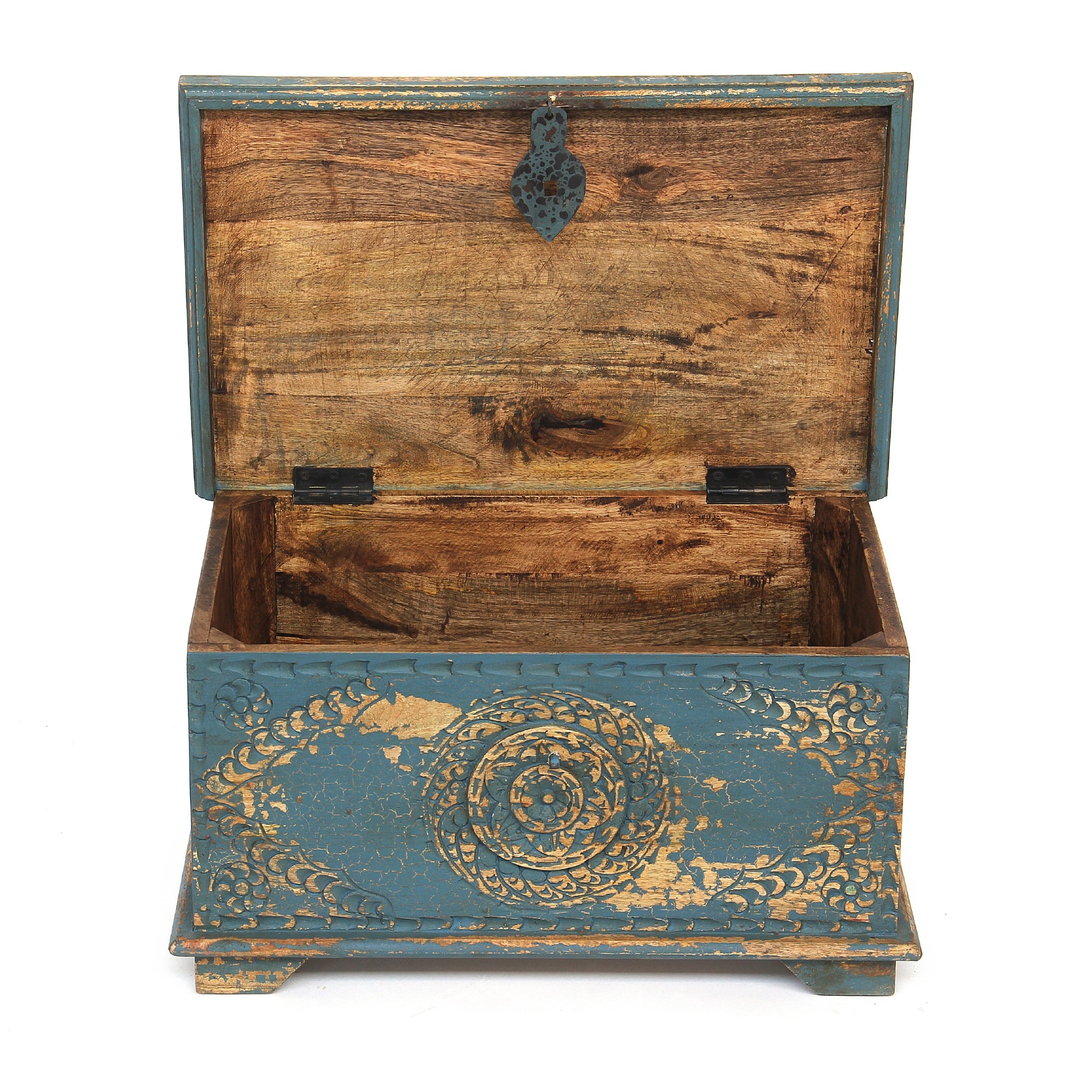 Truhe 'Jaquard', blau, B 58 cm, H 31 cm, T 36 cm von fischer's lagerhaus