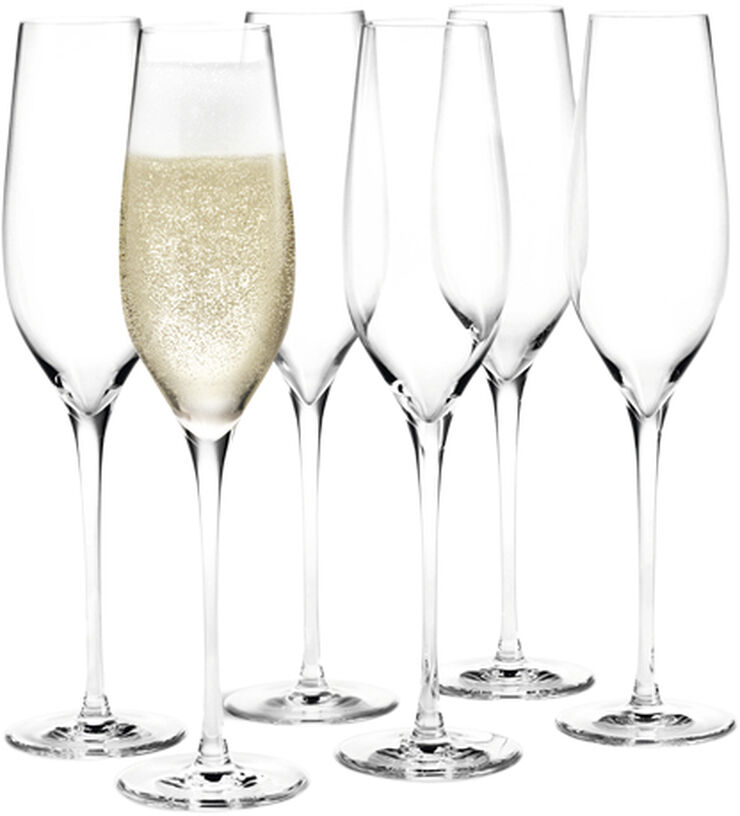Holmegaard Cabernet Champagneglas klar 29 cl 6 stk. Transparent