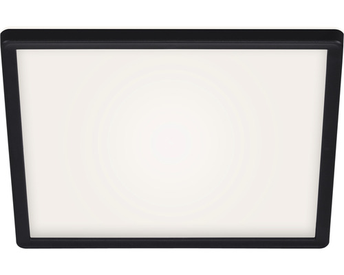 LED plafondlamp, dimbaar, CCT 18W, 2400 lm, 2700-6500 K, 29,3 x 29,3 cm, slank, zwart + afstandsbediening + achtergrondverlichting