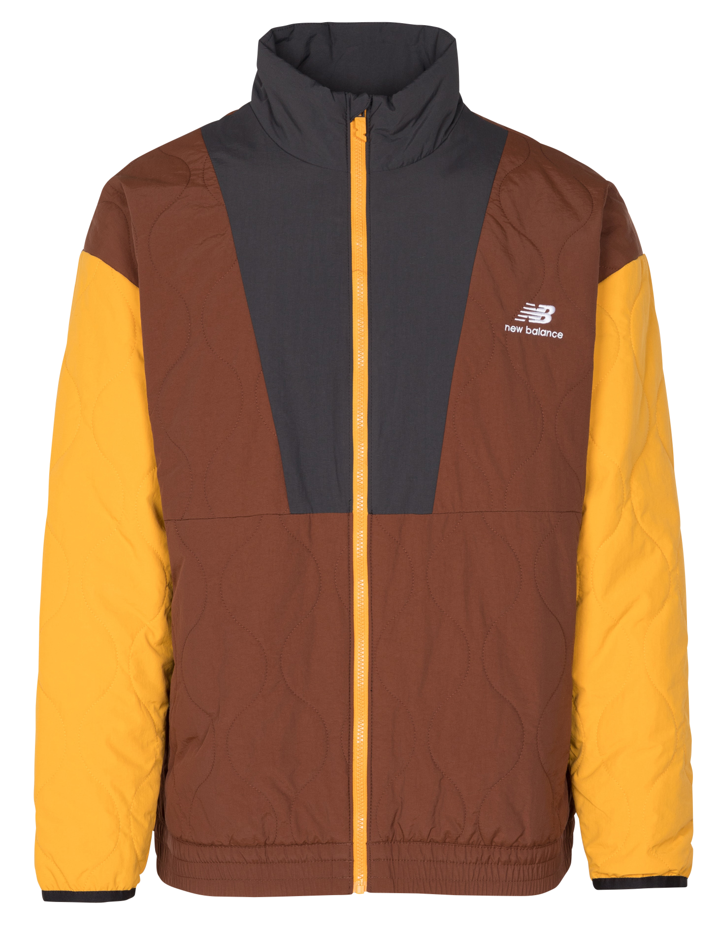 Veste col montant logo brodé| Marron