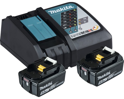 Starterset Makita DC18RC Power Source Kit Li 18V, 2x 5.0 Ah accu's + lader