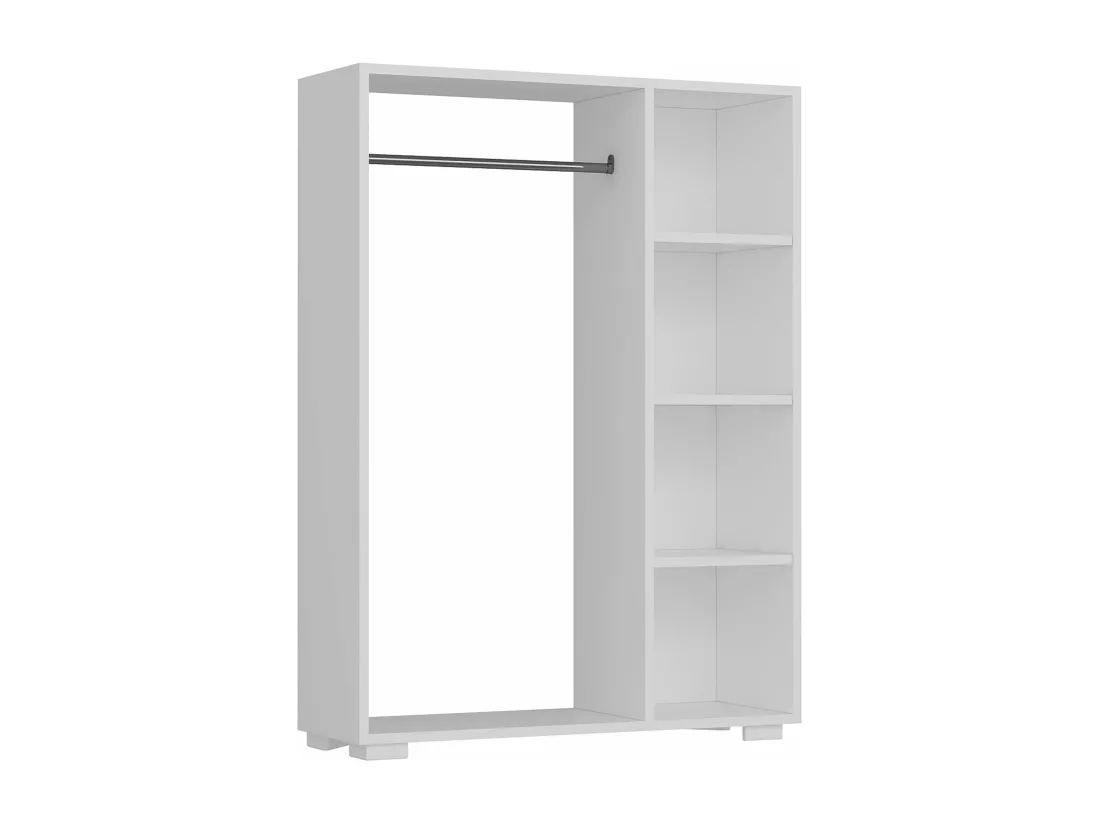 Armoire avec 4 compartiments blanche 90 x 30 x 123 cm 03_0006359