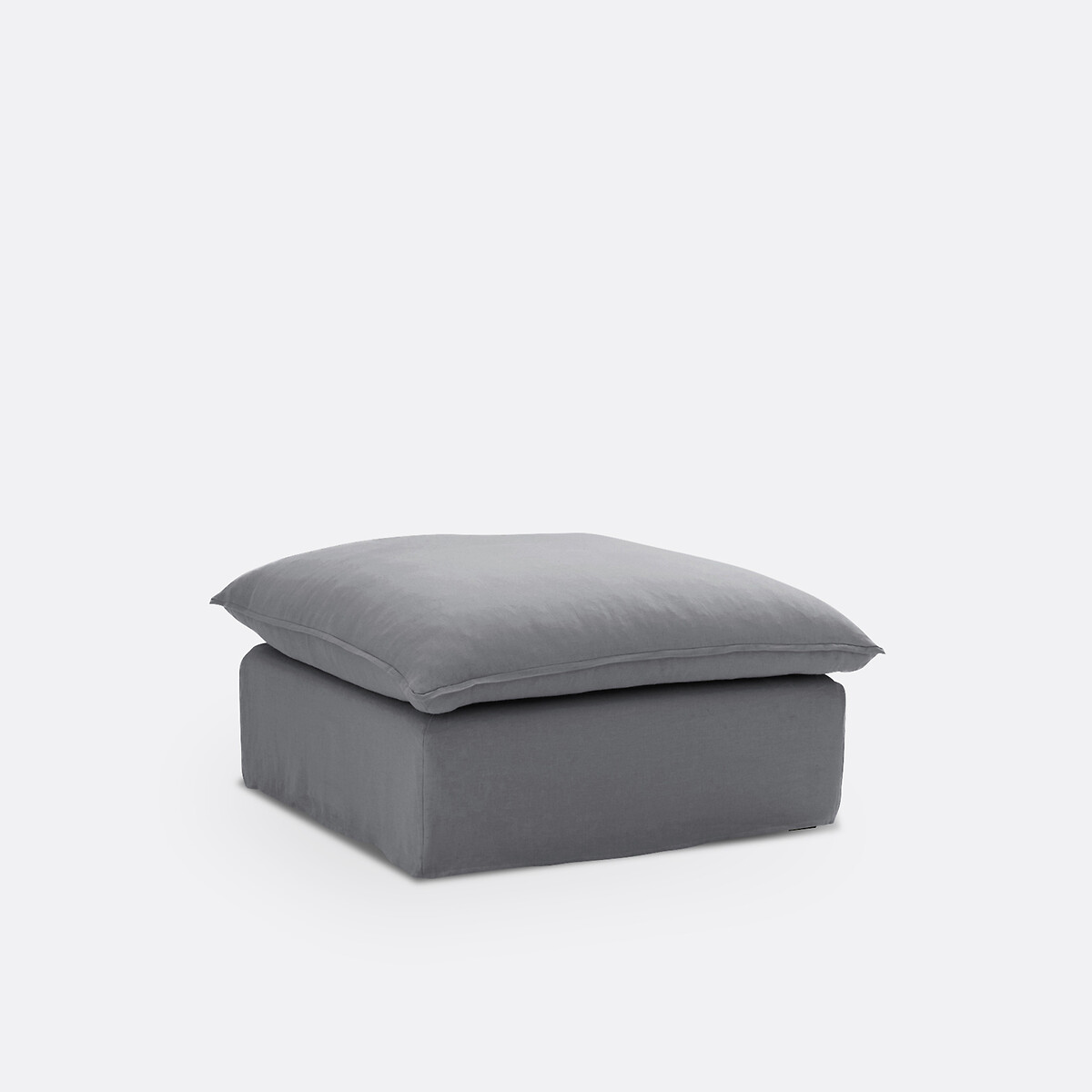 LA REDOUTE INTERIEURS<br>Puffe em linho amarrotado, Odna