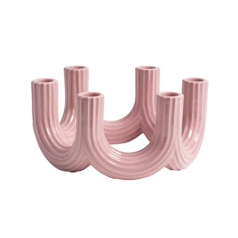 &klevering Churros kandelaar large roze