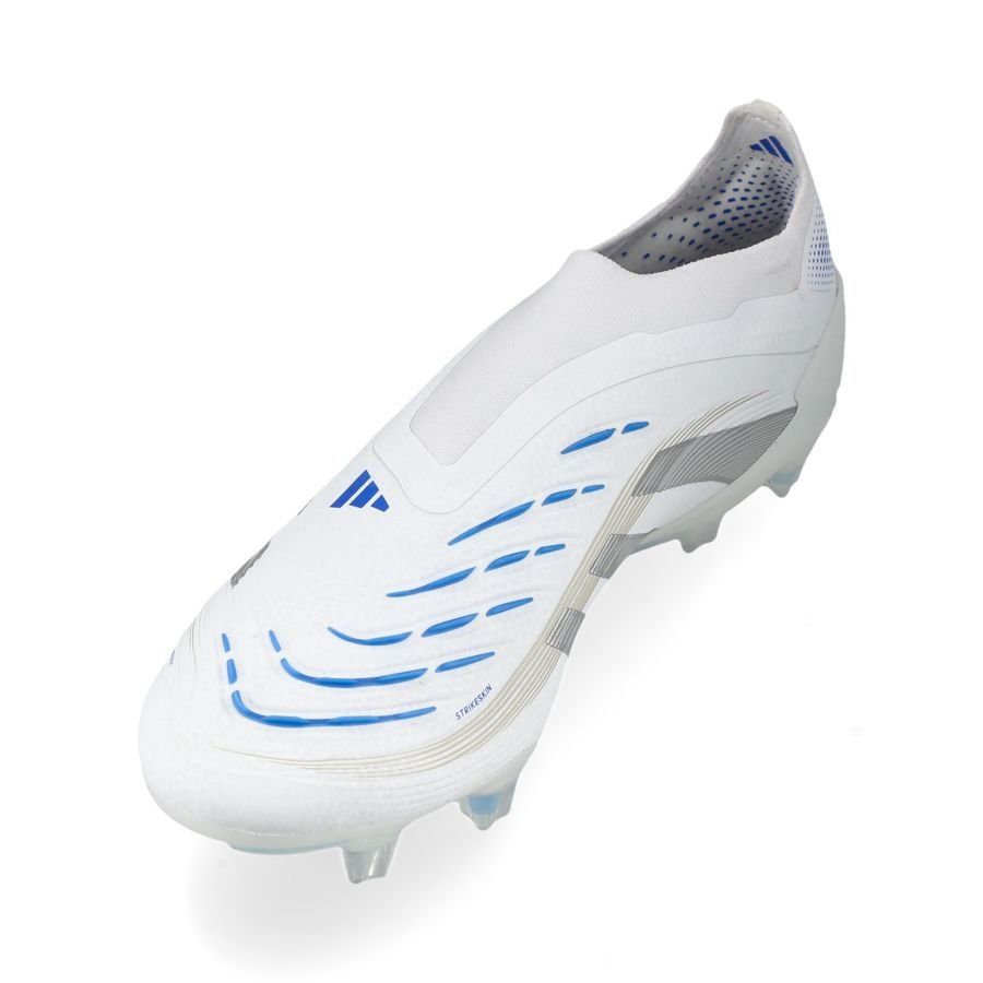 adidas Predator Elite Laceless FG Polar Victory - Blanc/Argenté/Bleu