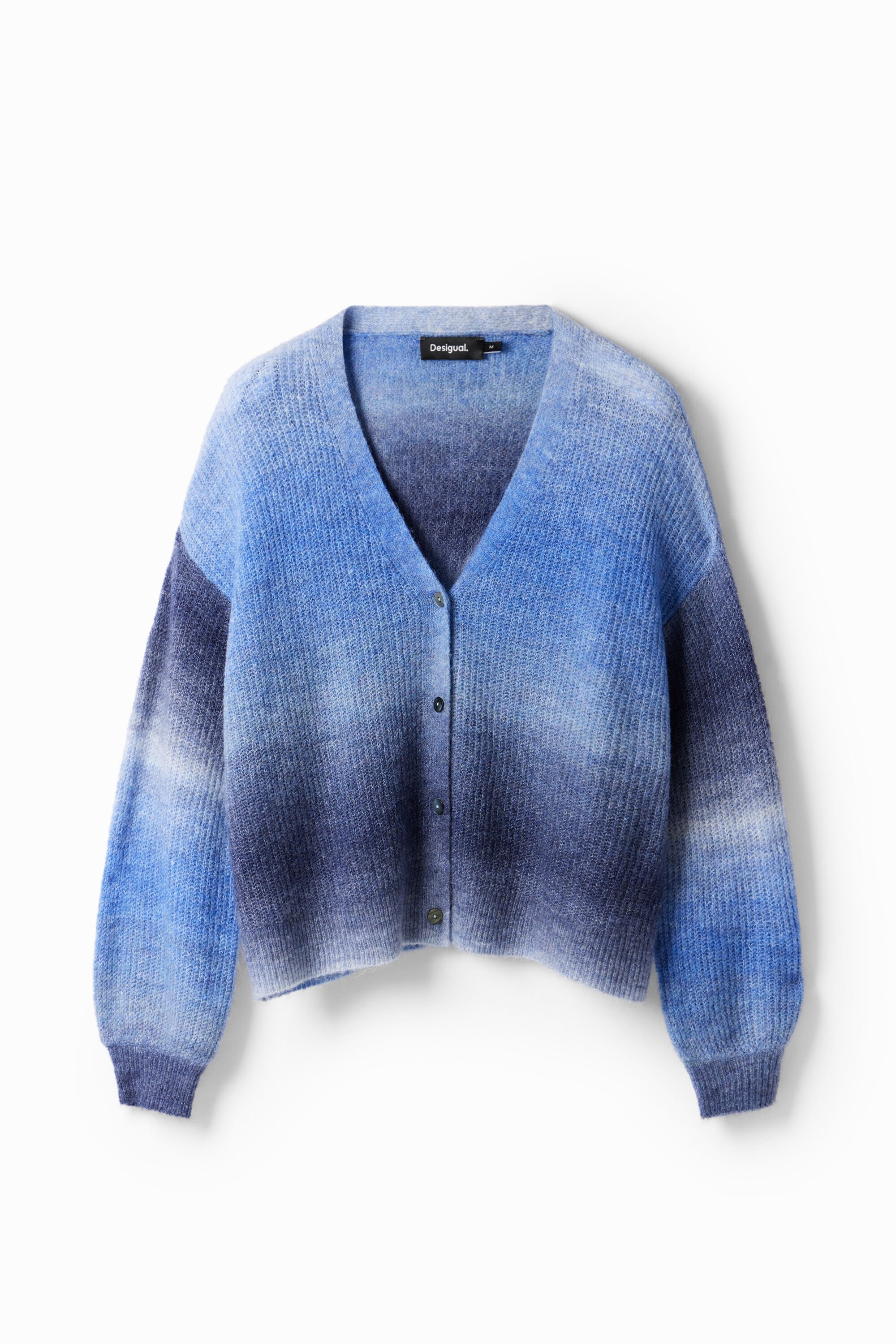 Cardigã oversized com degradê