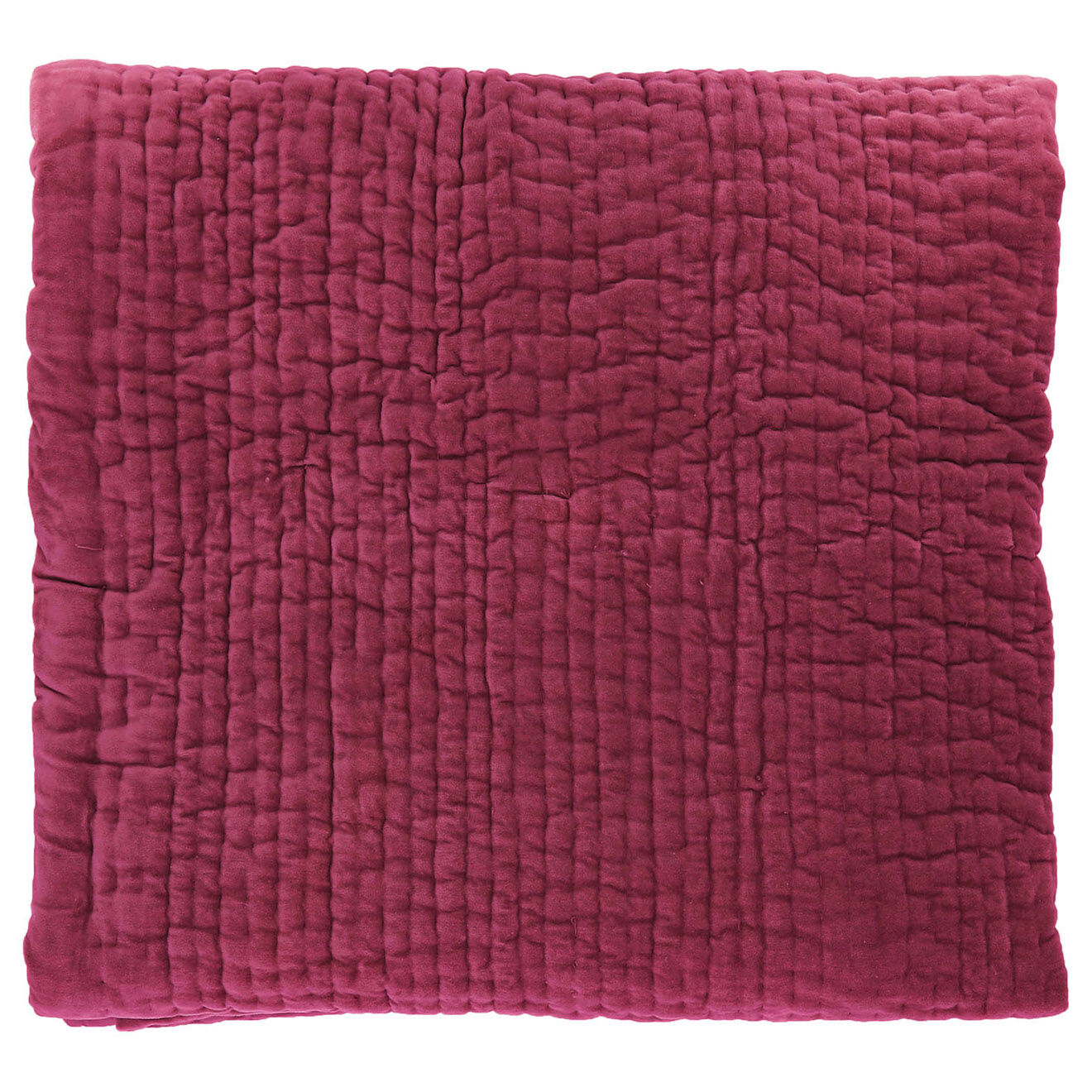 En Fil d'Indienne Courtepoint Vague velours terracotta - 160x160 cm