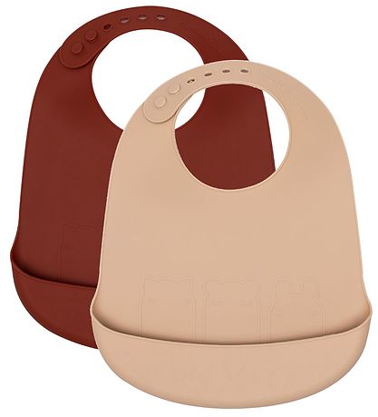 We Might Be Tiny Hagesm?k - 2-pak - Silikone - Beige/Rust