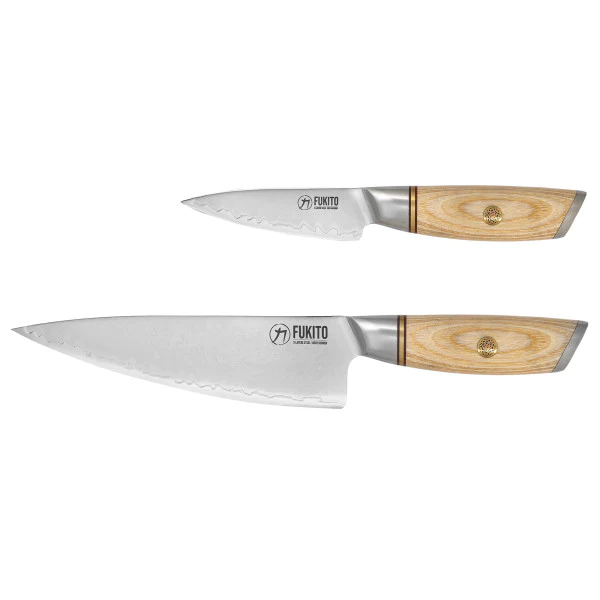 Coffret 2 couteaux de cuisine Fukito Pakka San Mai Fukito