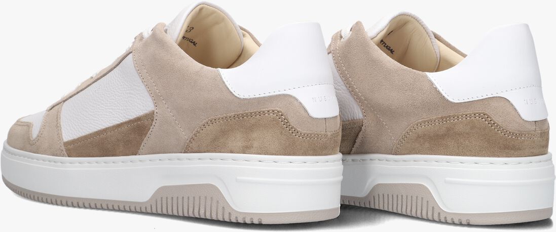 witte nubikk lage sneakers basket court heren
