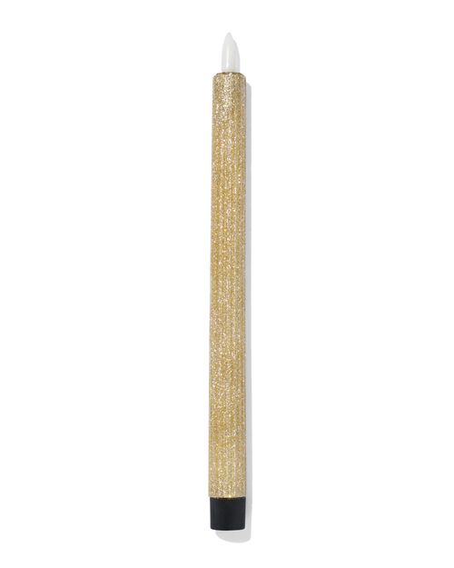 Bougie LED pailletée or
