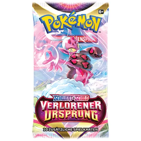 Pokemon Booster Schwert & Schild – Verlorener Ursprung (deutsch), 1 Stück, 4-fach sortiert (4 Varianten verfügbar)