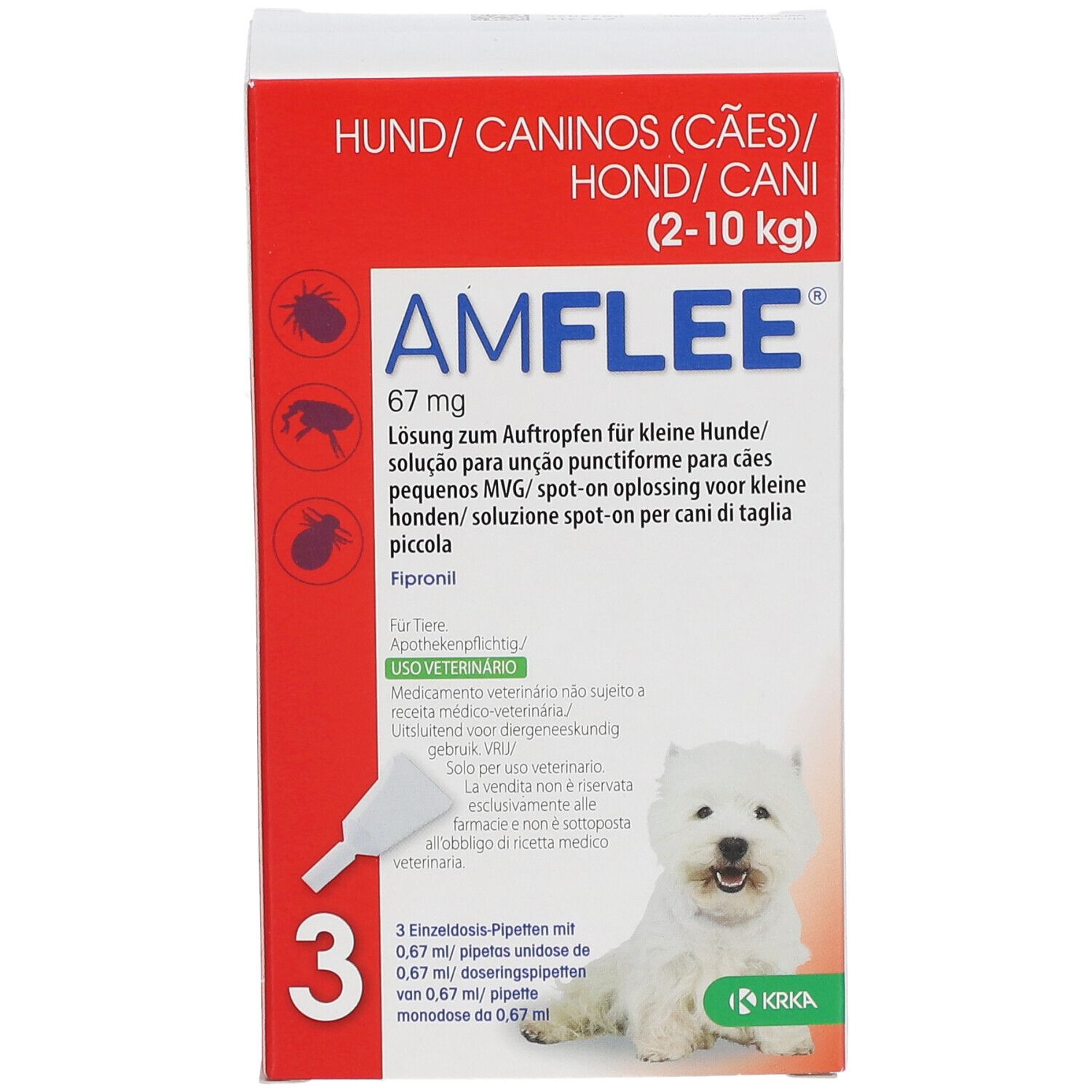 Amflee® 67 mg für kleine Hunde