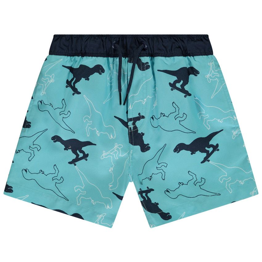 Short de bain imprimé dinosaures pour garçon - Bleu