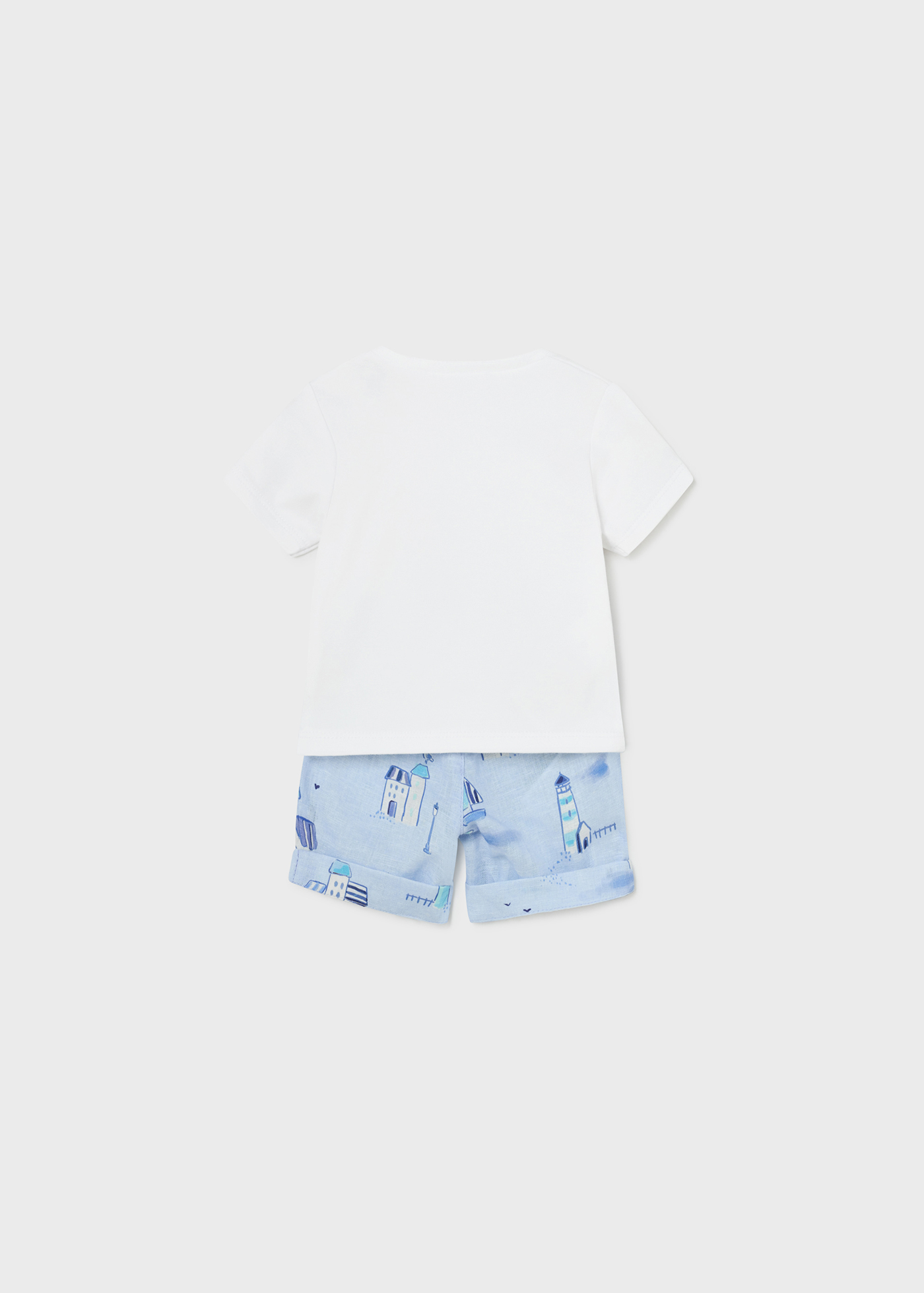 Conjunto Better Cotton de 2 peças, estampado, recém-nascido, branco